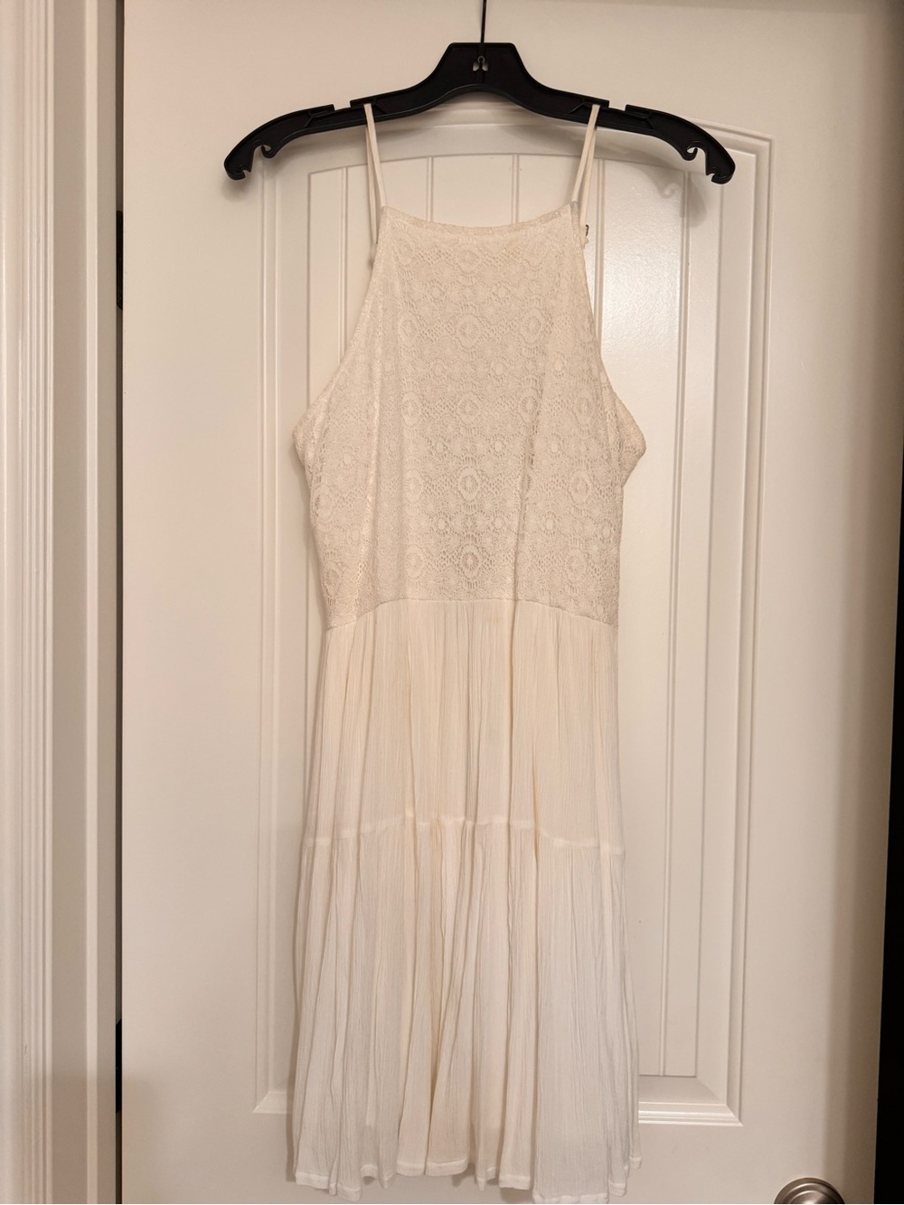 Abercrombie & Fitch white adjustable Straps Lace BodiceMini Dress